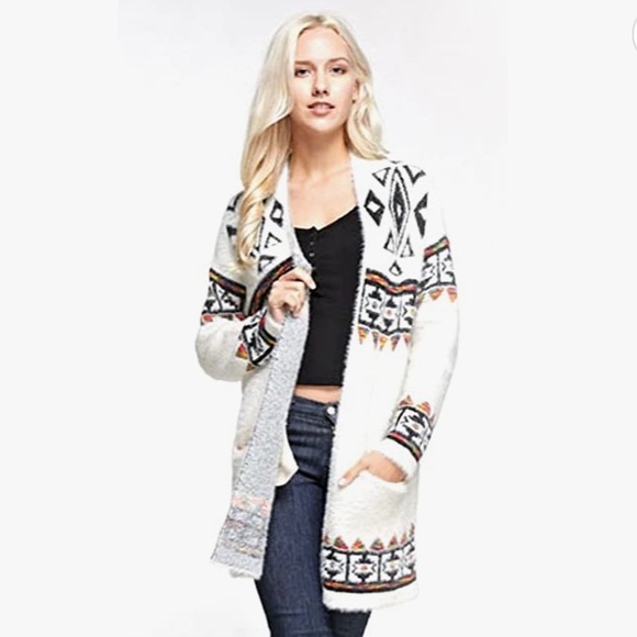 MABLE | Fuzzy Cardigan Sweater - Picture 1 of 9